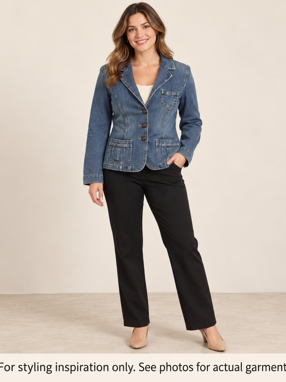 Style & Co.-Medium- Denim Blazer Jacket